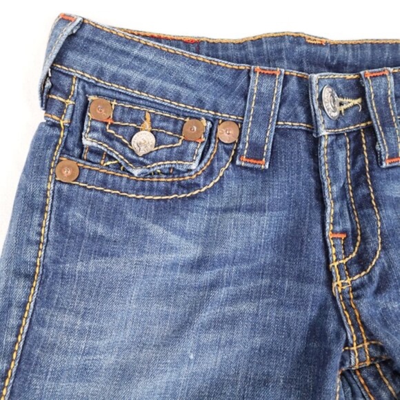 True Religion Joey Big T Jeans Women's 27 Low Rise Flare Bell Bottom Made in USA - Picture 5 of 10